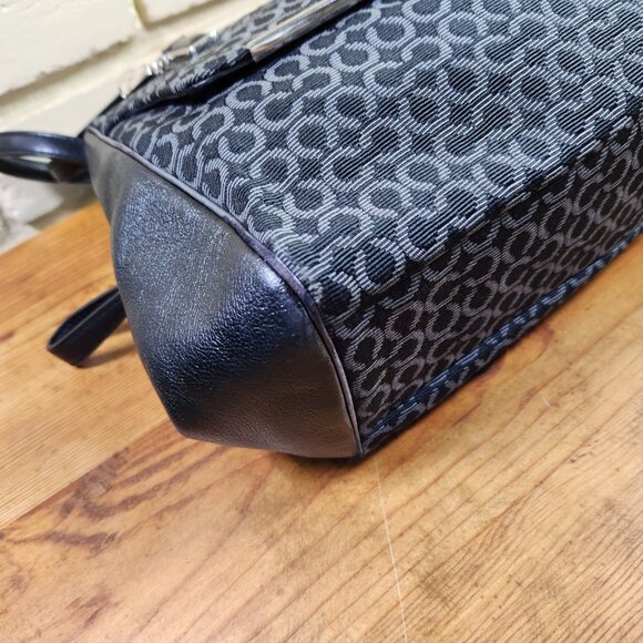 Euc Coach Madison Signature Black Signature C's Handbag Satchel Purse - Picture 10 of 13